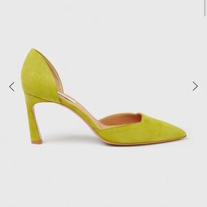The Fold: Treviso 80 Heel Chartreuse Suede  Size 41